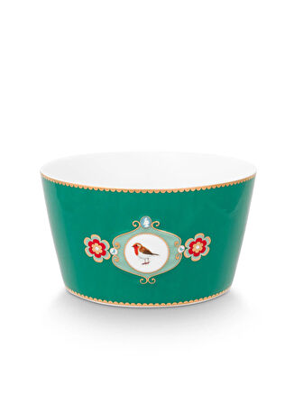 Pip Studio Porselen Yeşil Kase LOVE BİRDS YEŞİL KASE 15 CM
