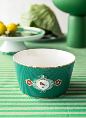 Pip Studio Porselen Yeşil Kase LOVE BİRDS YEŞİL KASE 15 CM