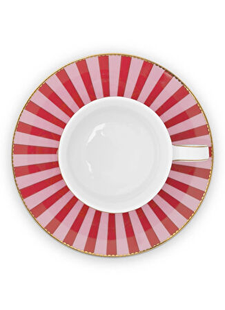 Pip Studio Çay Fincan Ve Tabak LOVEBİRDSKIRMIZIPEMBEMDLYNÇAYFİNCAN