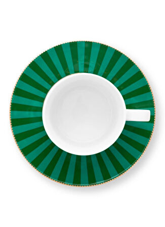 Pip Studio Çay Fincan Ve Tabak LOVEBİRDSYEŞİLMADALYONÇAYFİNCANI