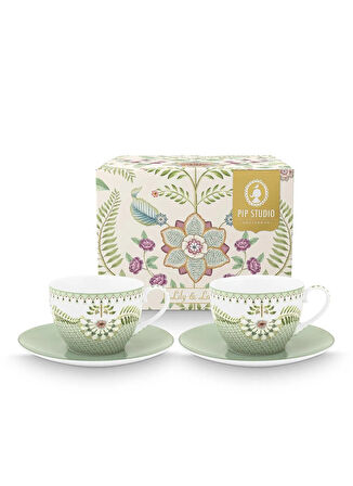 Pip Studio Çay Fincan Ve Tabak LİLY&LOTUSYEŞİLİKİLİÇAYFİNCANI280ML