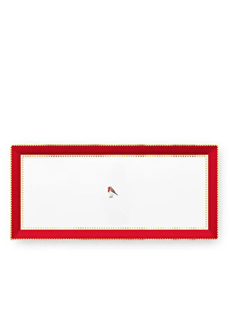 Pip Studio Porselen Kırmızı Servis Tabağı LOVEBİRDSKIRMIZPEMBESERVİSTABAĞİ