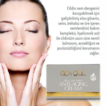 Yaşlanma Karşıtı Kırışıklık Önleyici Anti-Aging Krem 45 Ml HYALÜRONiK ASİT & YOĞUN HİDRASYON