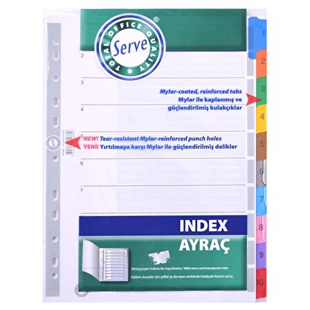 Serve Ayraç Klasik 1-10 Rakam SV-5524K