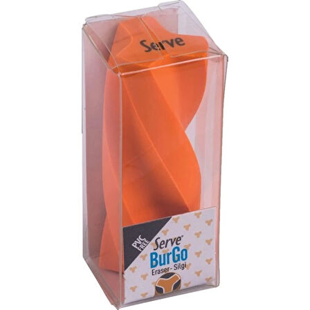 Serve Burgu Fosforlu Silgi Turuncu