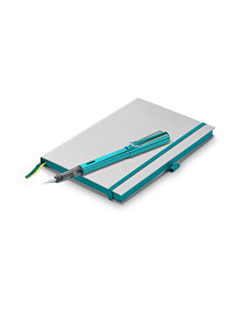 Lamy AL-Star Dolma Kalem Alüminyum F Uç Turmaline + Sert Kapak Defter A5 Turmaline B1TL-23-F