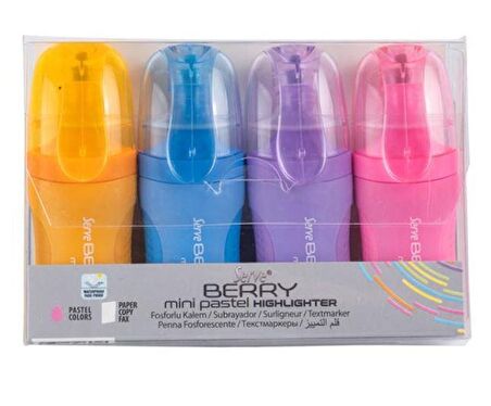 Serve Berry Fosforlu Kalem Pastel 4lü Set