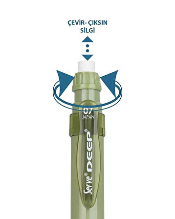 Serve Deep Mekanik Kurşun Kalem 0.7mm Yaprak Yeşili