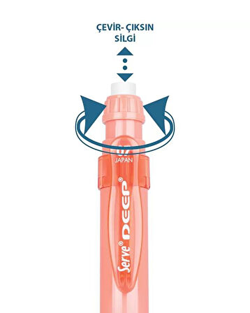 Serve Deep Mekanik Kurşun Kalem 0.7mm Mercan