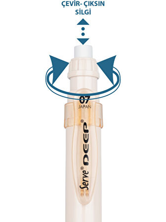 Serve Deep Natural Colors 0.7mm Mekanik Kurşun Kalem - Fil Dişi