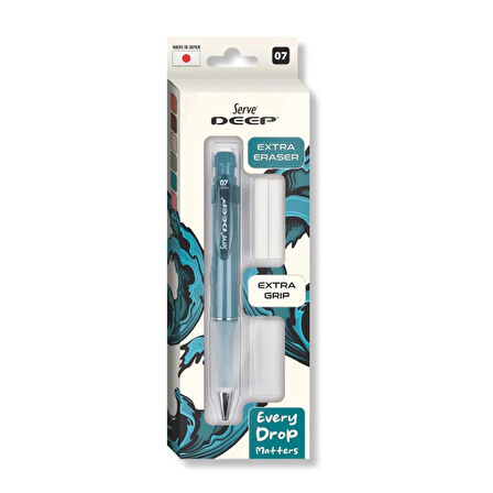 Serve Deep Grip-Silgi Yedekli Mekanik Versatil Uçlu Kalem Yeryüzü Renkleri 0.5