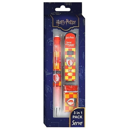 Serve Harry Potter 3'lü Set Gryffindor Damalı 0.7 mm