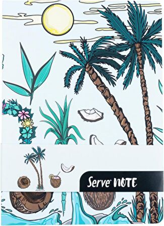 Serve Note 15x21cm 120yp Çizgili Desenli Defter Nane Yeşili