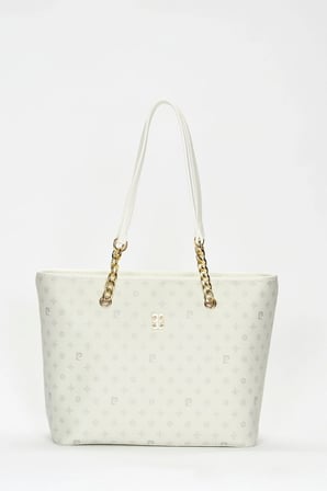 Beyaz Monogram Kadın Omuz Çantası 05PO22Y1546