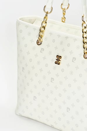Beyaz Monogram Kadın Omuz Çantası 05PO22Y1546