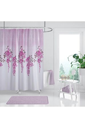 Banyo Perdesi - Tek Kanat Duş Perdesi, Polyester Kumaş Duşakabin Perdesi 180x200 Cm Küvet Perdesi
