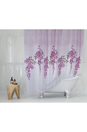 Banyo Perdesi - Tek Kanat Duş Perdesi, Polyester Kumaş Duşakabin Perdesi 180x200 Cm Küvet Perdesi