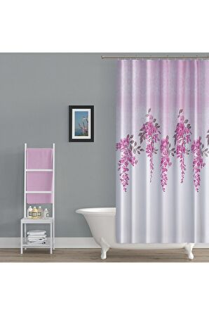 Banyo Perdesi - Tek Kanat Duş Perdesi, Polyester Kumaş Duşakabin Perdesi 180x200 Cm Küvet Perdesi