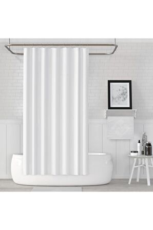 Banyo Perdesi - Tek Kanat Duş Perdesi, Polyester Kumaş Duşakabin Perdesi 180x200 Cm Küvet Perdesi