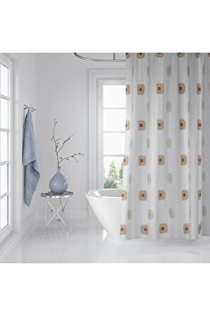 Banyo Perdesi - Tek Kanat Duş Perdesi, Polyester Kumaş Duşakabin Perdesi 180x200 Cm Küvet Perdesi