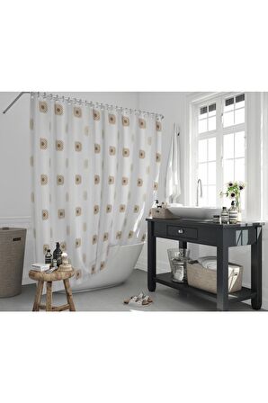 Banyo Perdesi - Tek Kanat Duş Perdesi, Polyester Kumaş Duşakabin Perdesi 180x200 Cm Küvet Perdesi