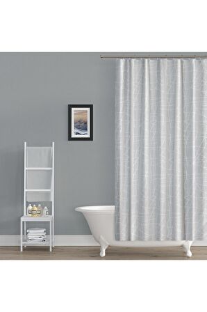 Banyo Perdesi - Tek Kanat Duş Perdesi, Polyester Kumaş Duşakabin Perdesi 180x200 Cm Küvet Perdesi