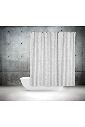 Banyo Perdesi - Tek Kanat Duş Perdesi, Polyester Kumaş Duşakabin Perdesi 180x200 Cm Küvet Perdesi