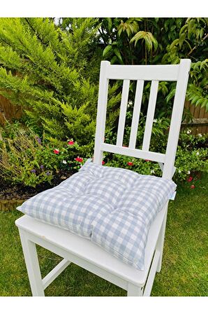 4'lü Turuncu Sandalye Minderi-40x40 Cm Bağcıklı Sandalye Minderi-bahçe Sandalye Minder Set 4 Adet