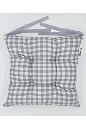 4'lü Turuncu Sandalye Minderi-40x40 Cm Bağcıklı Sandalye Minderi-bahçe Sandalye Minder Set 4 Adet