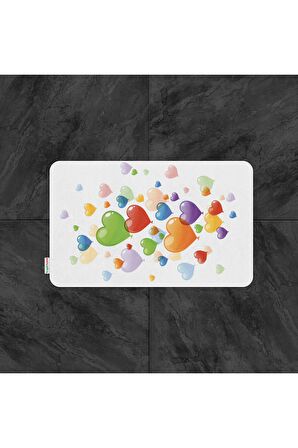 Banyo Paspas Seti, Taş Desen Banyo Perdesi Takımı, Yıkanabilir Paspas Ve Duş Perdesi Seti, C Halkalı