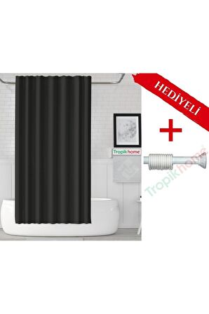 Ağaçlı Banyo Perdesi Askı Hediyeli 180x200cm Tek Kanat Duş Perdesi, Renkli Banyo Duş Perdesi