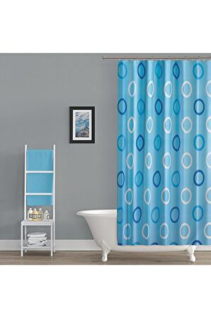Banyo Perdesi Sonbahar Desen Yerli Üretim Duş Perdesi C-Halka Hediye 180x200cm Banyo Perdeleri