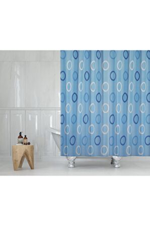 Banyo Perdesi Sonbahar Desen Yerli Üretim Duş Perdesi C-Halka Hediye 180x200cm Banyo Perdeleri