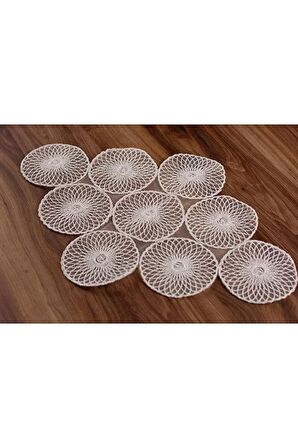 Amerikan Servis Supla Ve Runner Set 6 Kişilik Nakışlı 7 Parça Çeyizlik Takımı