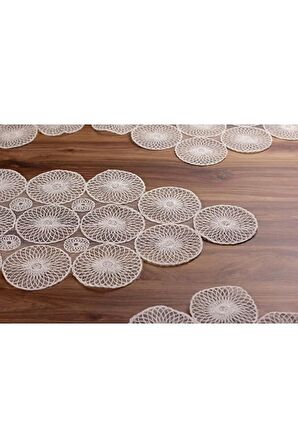 Amerikan Servis Supla Ve Runner Set 6 Kişilik Nakışlı 7 Parça Çeyizlik Takımı