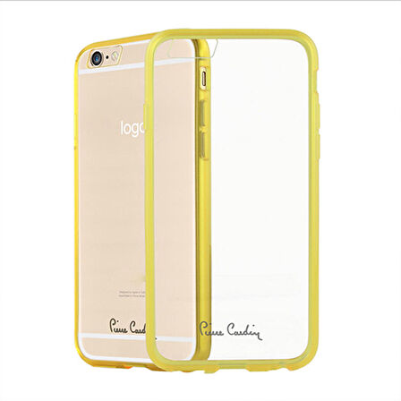 Pierre Cardin iPhone 6 ile Uyumlu Silikon Arka Koruma Paneli Sarı PCZ-S05