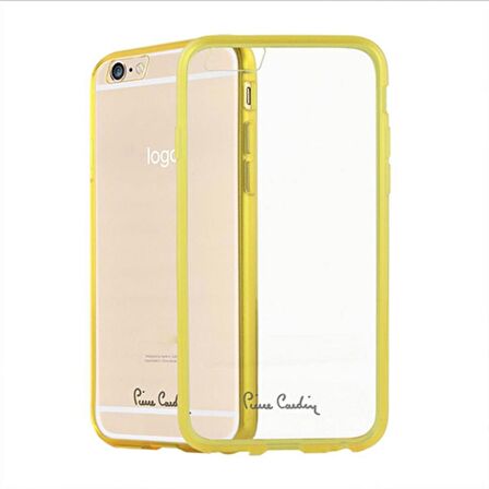 Pierre Cardin iPhone 6 ile Uyumlu Silikon Arka Koruma Paneli Sarı PCZ-S05