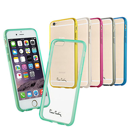 Pierre Cardin iPhone 6 ile Uyumlu Silikon Arka Koruma Paneli Sarı PCZ-S05