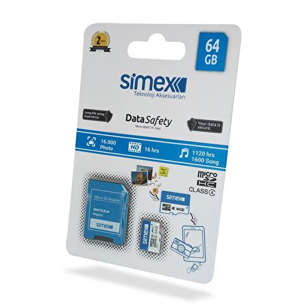 Simex Hafiza Karti SH-101 Data Safety Micro SD    64GB