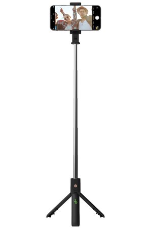 Bluetooth Kumandalı Selfie Çubuğu - Tripod Özellikli Siyah