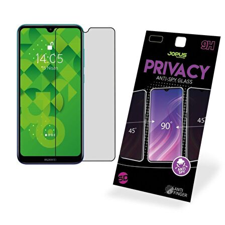 JOPUS Huawei Y7 2019 Cam Ekran Koruyucu CEK-126 Privacy  Siyah