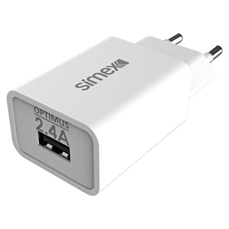 Simex Universal Type-C Sarj Seti SPS-03 Optimus 2in1  2400 mAh Beyaz
