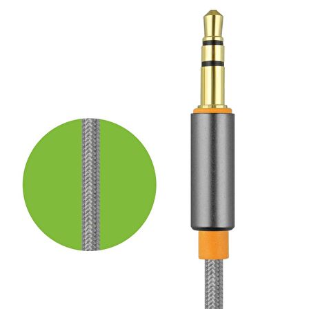 Jopus Universal 3.5mm JA-05 Convey 1 Metre AUX Kablosu Füme