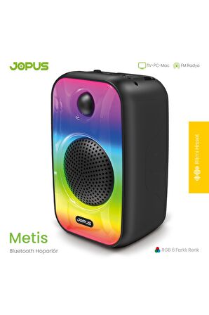 Jopus Metis Bluetooth Hoparlör RGB Aydınlatmalı / SD Kard / FM / USB