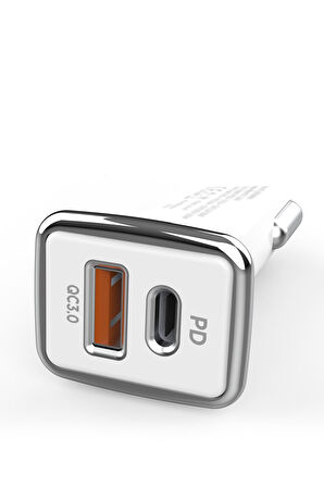 Jopus Universal Type C JO-A7 Troff PD 3.0 20W USB / PD Araç Sarji