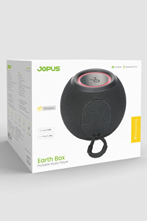 Jopus Bluetooth Hoparlör Şarjlı Radyo Fm Radyo Bluetooth 5.3v AUX/USB/SD/MP3 Earth Box