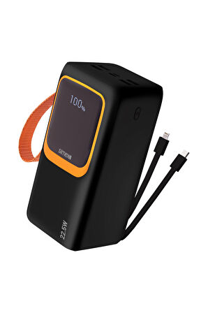 Simex S-35 Giant 50.000 Mah Prime Dijital Göstergeli Fener Hızlı Şarj Çoklu Kablo Powerbank,Taşınabilir Şarj Cihazı