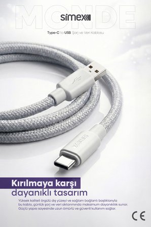 120W/67W/33W USB to Type-C Ultra Turbo Hızlı Şarj Kablosu Xiaomi Uyumlu, Gri, 1 Metre