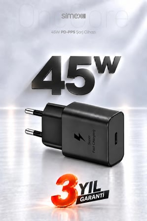 45W Samsung Uyumlu Süper Hızlı Şarj Aleti Type-C Güç Cihazı Adaptörü Başlığı S22 S23 S24 S25 S26 Ultra Plus