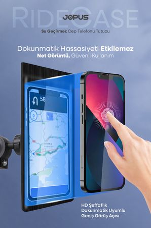 Su Geçirmez Motosiklet Scooter Bisiklet ATV Telefon Tutucu Kılıf Gidon Bağlantılı Motor Navigasyon